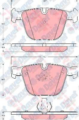 TRW GDB1502 Arka Fren Balatasi Bmw E60 03>10 E90 E91 E92 E61 E63 E64 E65 E66 X5 E70 E71 E72 X6 F16 F86